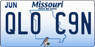 MO license plate QL0C9N