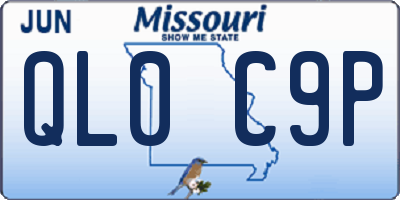 MO license plate QL0C9P