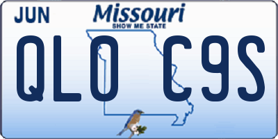 MO license plate QL0C9S