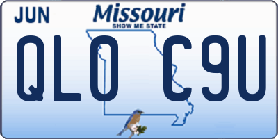 MO license plate QL0C9U