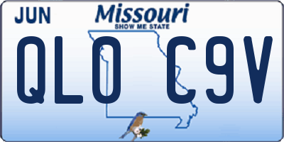 MO license plate QL0C9V