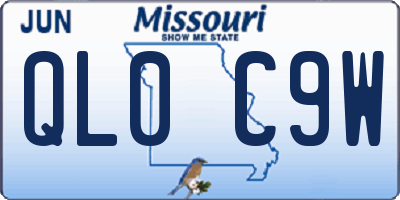 MO license plate QL0C9W