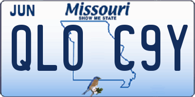 MO license plate QL0C9Y