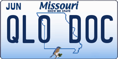 MO license plate QL0D0C