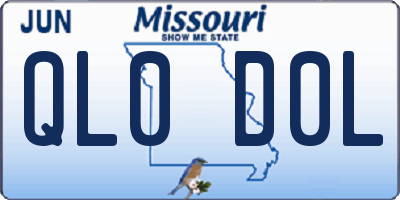 MO license plate QL0D0L