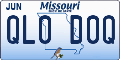 MO license plate QL0D0Q