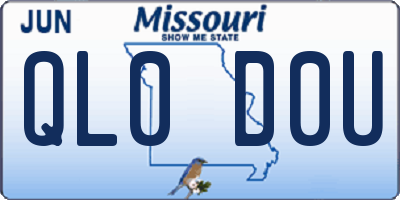 MO license plate QL0D0U