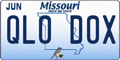 MO license plate QL0D0X