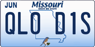 MO license plate QL0D1S