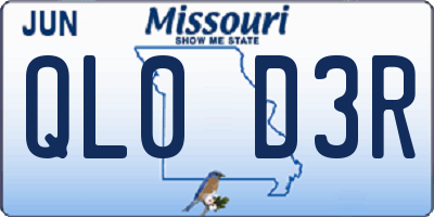 MO license plate QL0D3R