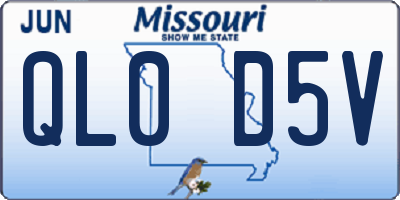 MO license plate QL0D5V