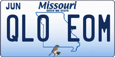 MO license plate QL0E0M