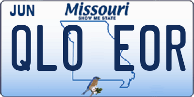 MO license plate QL0E0R