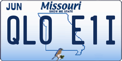 MO license plate QL0E1I