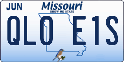 MO license plate QL0E1S
