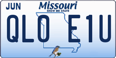 MO license plate QL0E1U