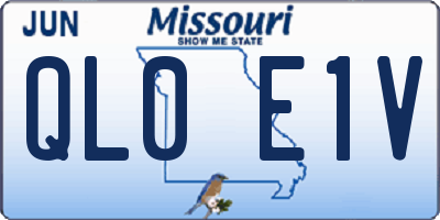 MO license plate QL0E1V