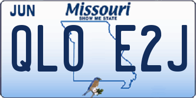MO license plate QL0E2J