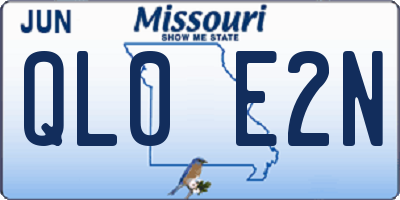 MO license plate QL0E2N
