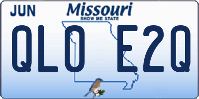 MO license plate QL0E2Q