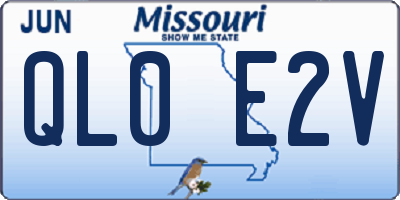 MO license plate QL0E2V