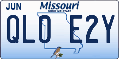 MO license plate QL0E2Y