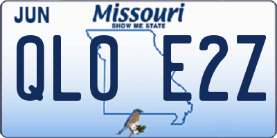 MO license plate QL0E2Z