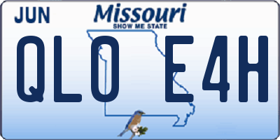 MO license plate QL0E4H