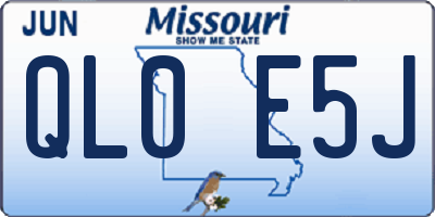 MO license plate QL0E5J