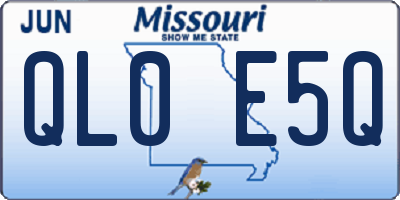 MO license plate QL0E5Q