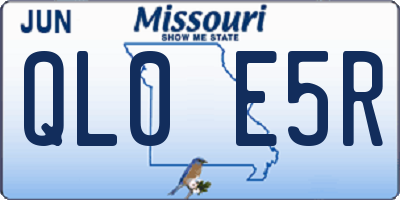 MO license plate QL0E5R