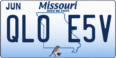MO license plate QL0E5V