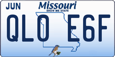 MO license plate QL0E6F