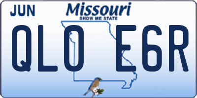 MO license plate QL0E6R