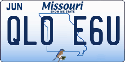 MO license plate QL0E6U