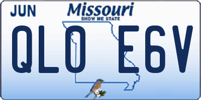 MO license plate QL0E6V