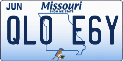 MO license plate QL0E6Y