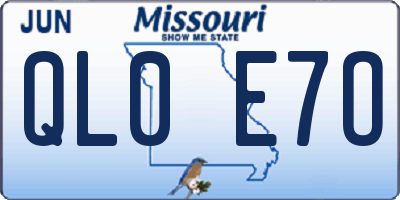 MO license plate QL0E7O