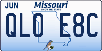 MO license plate QL0E8C
