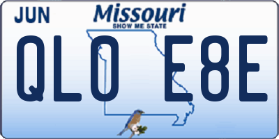 MO license plate QL0E8E
