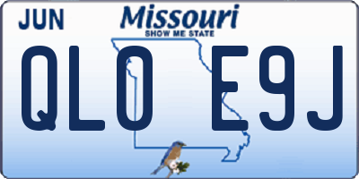 MO license plate QL0E9J