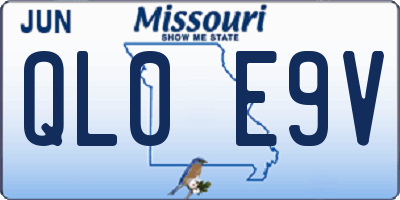 MO license plate QL0E9V