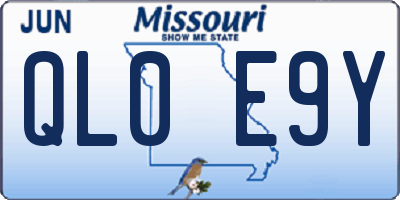 MO license plate QL0E9Y