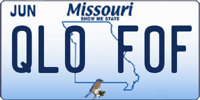 MO license plate QL0F0F