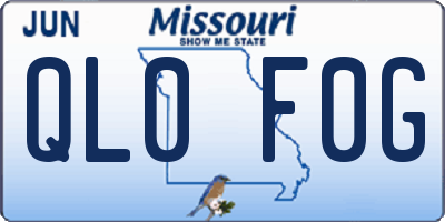 MO license plate QL0F0G