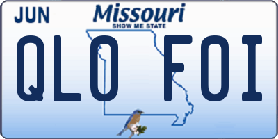 MO license plate QL0F0I