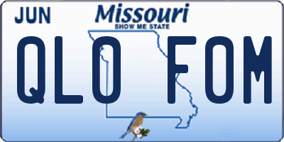MO license plate QL0F0M