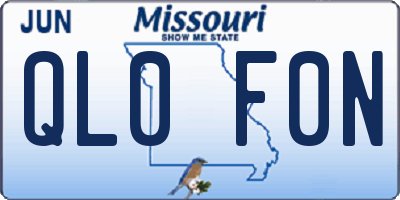 MO license plate QL0F0N