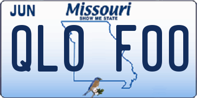 MO license plate QL0F0O