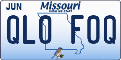 MO license plate QL0F0Q